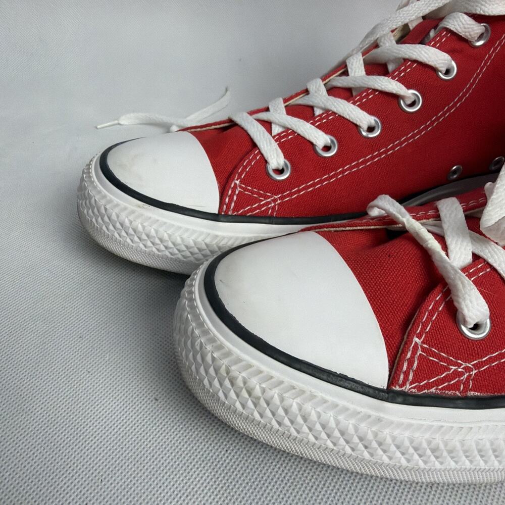 Converse Chuck Taylor All Star High Top Red Canvas Sneakers Size 12 - Picture 2 of 11